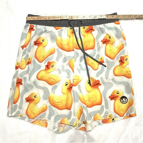 Neff Rubber Ducks Swim Trunks Board Shirts Size Large with Pocket New with Tags! - Picture 4 of 5